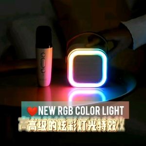 MINI KARAOKE | PORTABLE MICROPHONE AUDIO丨WIRELESS MICROPHONE | WIRELESS KARAOKE WITH MICROPHONE *NEW RGB COLOR LIGHTING