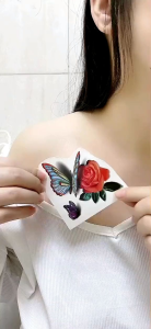 Tato Temporer Tattoo Temporary Mawar Pink Tahan Lama 2-7 Harian - Temporary Tatto Setengah Lengan Kaki Badan Paha Punggung - Tato Tahan Anti Air