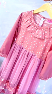 MALAIKA PINK BY LABELLA GAMIS ANAK CANTIK PESTA TULLE TUMPUK