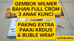 GEMBOK STANLESS / ANTI MALING 30ML-60ML EXTRA BUBLE WRAP WILMER