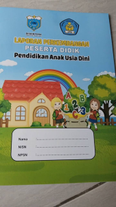 Buku Raport Paud Besar B5 kurikulum K13 khusus pandeglang Banten