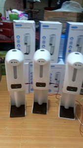 Thermometer Stand Dispenser Hansanitizer buat di rumah-kantor-toko-klinik-rumah sakit DLL