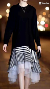 TM 99161 Dress Kessie asymmetrical drop waist import