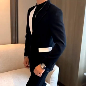 Jas MC Variasi Baru / Jas Hitam Kombinasi Warna Hitam Putih Baru