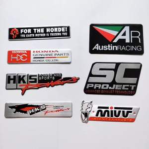 Tem nhôm trang trí xe máy thanh dài AR HKS SC Honda For the horde Mivv