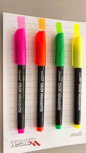 Bút Đánh Dấu HighlightViết Dạ Quang chính hãng Monami Color Highlighter camvànghồnglánhanh khô không lem