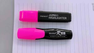 Bút Đánh Dấu HighlightViết Dạ Quang chính hãng Monami Jumbo camvànghồnglánhanh khô không lem