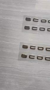 Emblem Timbul Tulisan Logo Scoopy New Gold & Chrome