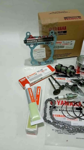 Paket Aksesoris Motor: Blok Seher Mio Lama 5TL/5LW Cylinder Set Paketan Blok Seher Plus Noken As + Platuk + Payung Klep Set + Rantai Keteng + Lidah Tensioner + Tonjokan keteng Bonus Lem Threebon Plus Busi Denso Pendek Yamaha Mio Lama Mio Sporty Mio Karbu Nuovo Mio Mio Lama
