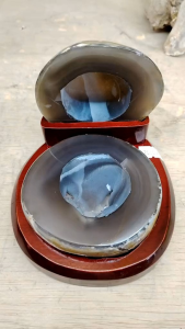 Natural High Gred Brazil Agate Crystal Jewelry Box Ornament AG95 #Collectibles Statues