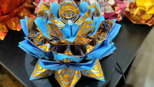 八角烫金大悲咒莲花折纸（敬神祭祖皆可）.  九色任选请看描述