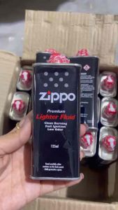 Bật Xăng Zippo Thơm dung tích 125ml Bén Lửa Ngọn Lửa Xanh Đẹp Phụ Kiện Cho Hộp quẹt Zippo xăng zippo