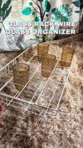 glass cup orginizer for catering commercial drying rack for glass and cups 24 PCs glass capacity