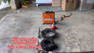 Máy thông cống lò xo GQ150 công suất 1800W dùng dây lò xo phi 81622