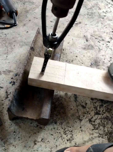 DUDUKAN BOR PAHAT KAYU DAN MATA BOR MORTISER 10mm