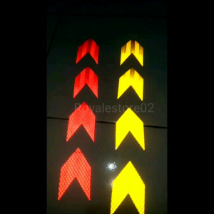 stiker mobil motip panah - 1pcs skotlet pantul cahaya ukuran 5cm x 8cm