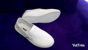 Sepatu Pantofel N&B Putih Polos & Ukuran 36/40