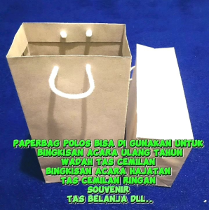 Paperbag polos isi 25pcs ukuran 30x16x10 bisa di gunakan untuk bingkisan acara ulang tahun wadah tas cemilan bingkisan acara hajatan tas cemilan souvenir tas belanja dll..