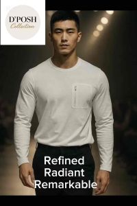 Stylish Long Sleeve T-Shirt with pocket