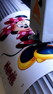 MINNIE MOUSE 2 Sticker Dinding size 30 - 45 cm Vinyl whitw Waterproof