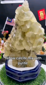 yellow calcite mix with pyrite(2.8kg)