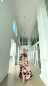 MOCCA DRESS GAMIS TWILL RAYON CANDI MEKAR GAMIS BATIK CAP SHALDA PEKALONGAN