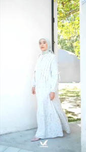 DRESS ADISTY CYNTIA // Vente Daily Gamis Busui Bahan Silk Premium Motif Jumbo