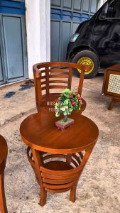 Set Kursi Teras Cantik Mini Bahan Kayu Jati