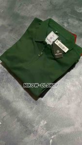 Kaos Polo shirt Baju Kerah Polos Zipper Pria Wanita Lengan Pendek
