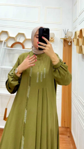 GAMIS KRINKLE AIRFLOW +PARIASI SLOROSKY SIZE S-M-L-XL