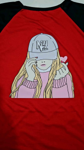 Kaos Atasan Wanita Lengan 3/4 & Kaos Raglan Sarangheo