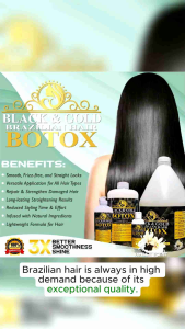 BLACK & GOLD BRAZILIAN HAIR BOTOX KERATIN TREATMENT Vanilla Scent 1 Liter 500 ml 250 ml