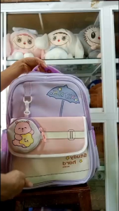 Balo đi học dung tích lớn nhiều ngăn tiện lợi in họa tiết dễ thương kèm ví mã 9830 size 43*32cm