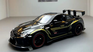 diecast NISSAN GTR R35 skala 1:32 warna (hitam & putih)