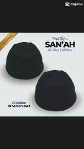 Peci Kopiah Rajut San’ah Peci Rajut Premium Adem Nyaman Dipakai