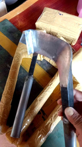 มีดกรีดยางขวานตรัง เท่ง ร่อง60° ยังไม่ลับคม