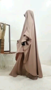French Khimar Instan Full Set | French Hijab Instan Set Anti Ribet
