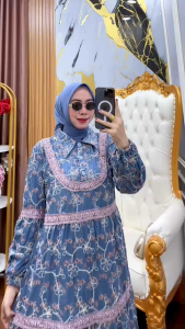DRESS KATBOL PREMIUM MIX RENDA MEWAH FULL PURING AIGET KERAH KEMEJA