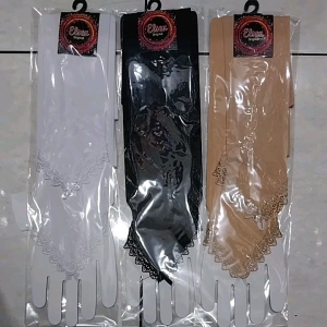 Menyet Tanganku Cincin Renda Handsock Deker Jersey Spandex Lembut Wanita Muslimah Umroh