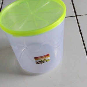 toples plastik 15kg/ toples kue/ wadah kue/pp5/food grade/trisula