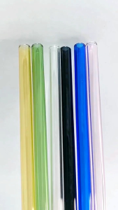 Durable & Safe Design Drinking Glass Straws for 40oz tumbler Heat Resistant High Temperature Hot beverages Cold drinks 8X300mm (300mm) length and 8mm diameter