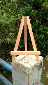 Mini Easel Stan Pigura Stan Lukis Tripod Kayu