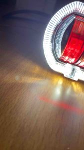 Lampu Depan Projie Daymaker Biled 2 Mata Projie Led Angel Eyes + Devil Led Putih Kuning