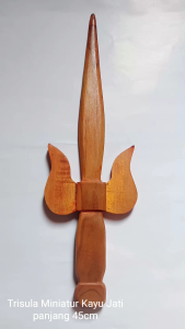 Trisula Silat Kayu Jati Peraga Silat Beladiri/Trisula Pencak Silat/Trisula PSHT/Trisula IPSI/Trisula Silat