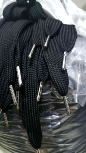 TALI SEPATU LEBAR 2CM GEMUK HITAM PANJANG 120CM HARGA PERPASANG