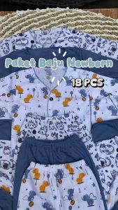 Paket 18pcs Baju Bayi Newborn Setelan Baju bayi cewek cowok 0-3bulan SNI Rekomendasi kado Lahiran
