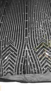 vải kim sa cao cấp màu đen co dãn họa tiết thời trang( khổ 1m5) may đầm váy đẹp sang