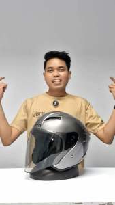 HELM ASCA X-5 SOLID HELM HALF FACE TERBARU STANDAR SNI