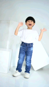 Celana Jeans Polos Anak Laki-Laki Usia 2-12 Tahun Size S-XXXL