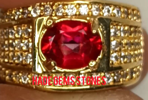 CINCIN BATU PERMATA NATURAL RED TOPAZ